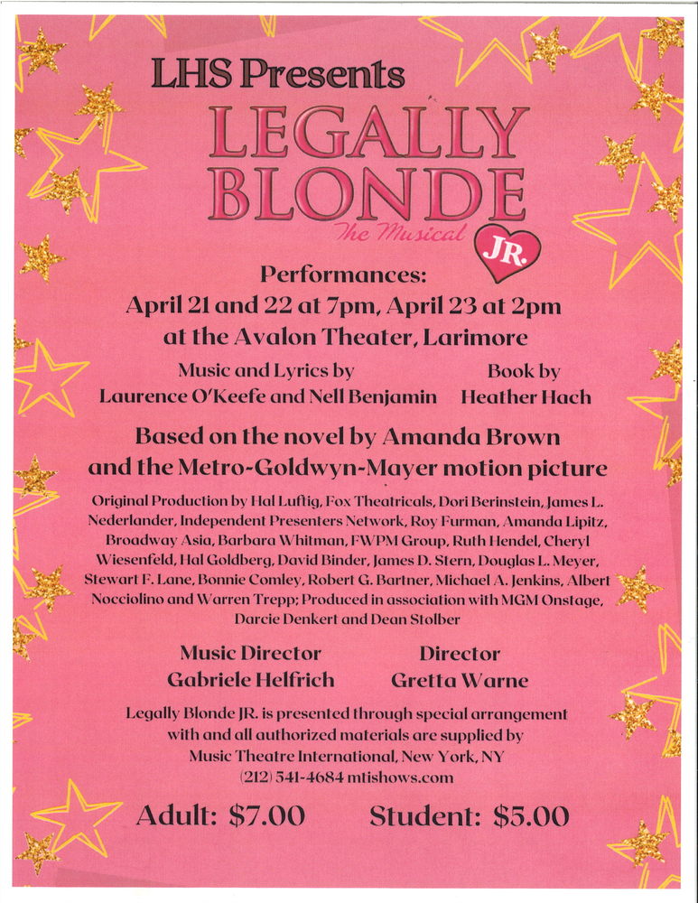 LHS Musical-Legally Blonde Jr,